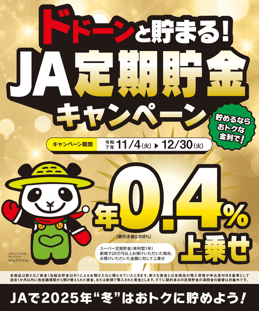 ドドーンと貯まる！JA定期貯金キャンペーン
